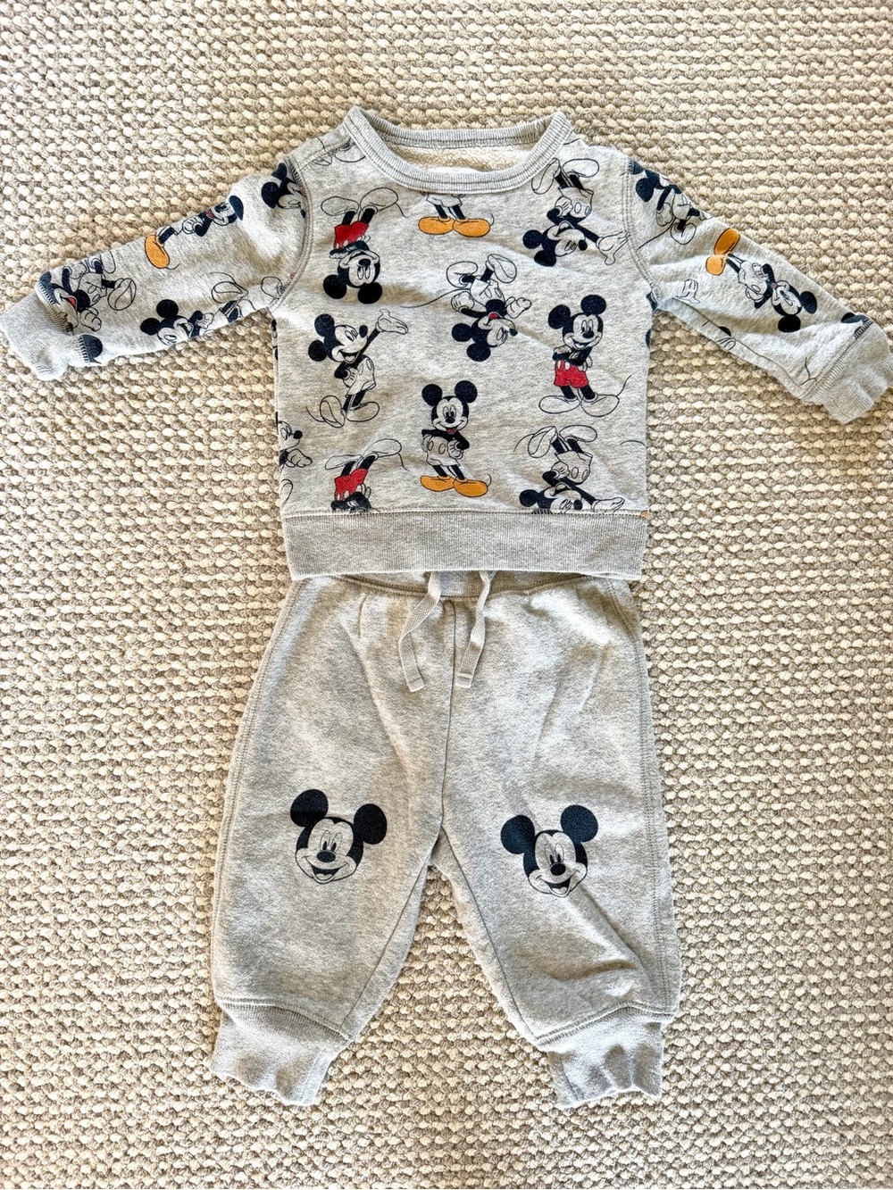 Baby Gap Mickey Mouse Lined Jogger Set | 12–18 Months